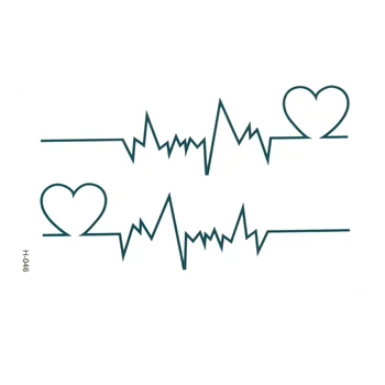 

New ECG temporary tattoo Men and women love tattoos sexy products waterproof disposable tattoo stickers to cover the scar