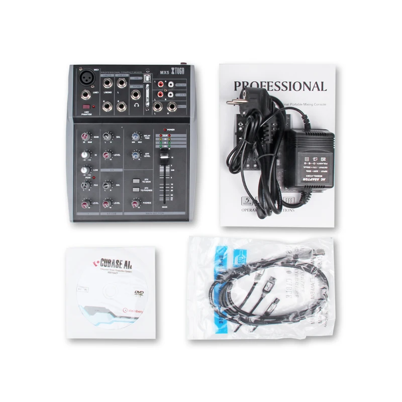 Usb микшер Профессиональный с 5 каналами звуковая консоль DJ аппарат