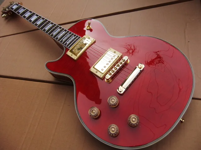 

Wholesale Left Handed New Arrival lp custom shop model electric guitar In Red 110410