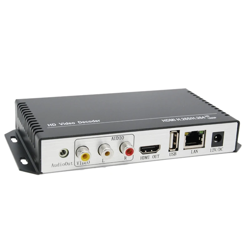 H.264& H.265 HEVC IP видео декодер оборудование с выходом HDMI 1080P CVBS Аудио, веб-управление для IPTV рекламы дисплей foxwey