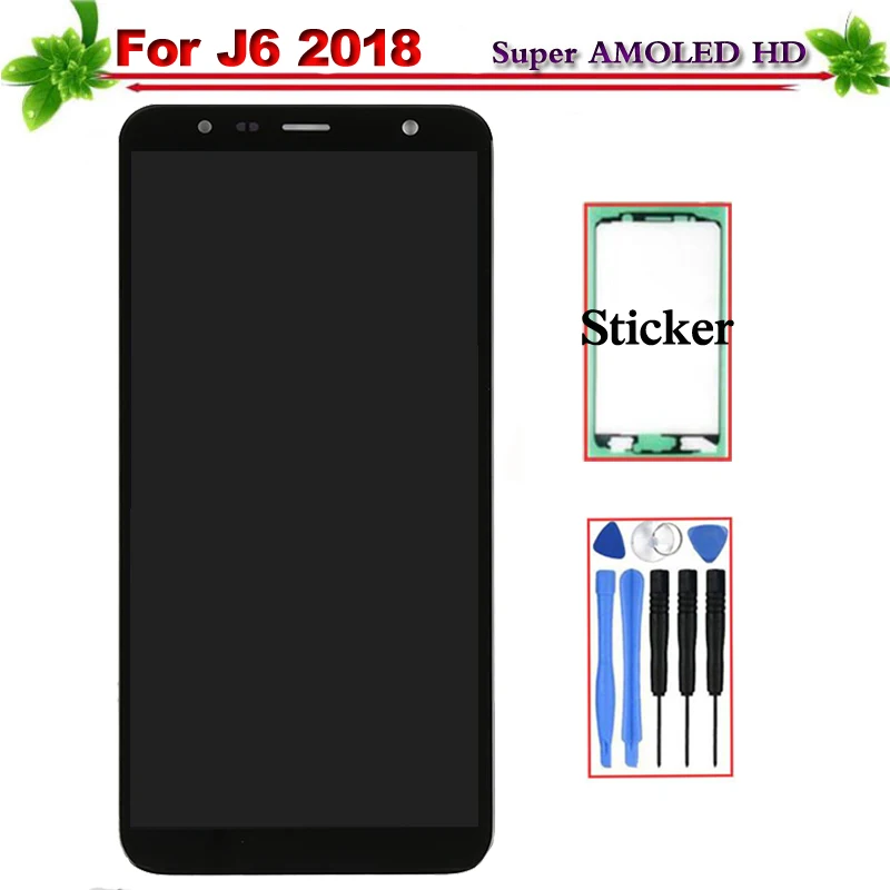 

5.6" for Samsung Galaxy J6 2018 J600 J600F/DS J600G/DS LCD Display Touch Screen Digitizer Assembly Replacement Super Amoled