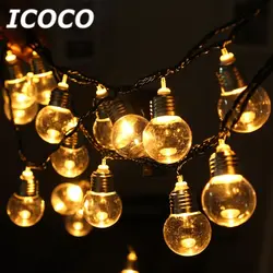 ICOCO 6 м 20 светодиодный свет строка Пластик лампа внутреннего Декор Свет Романтический Теплый Белый свет для Рождественский фестиваль