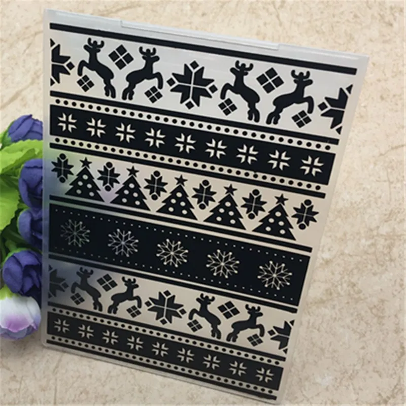 

Christmas gift Plastic Embossing Folder For Scrapbook DIY Album Card Tool Plastic Template