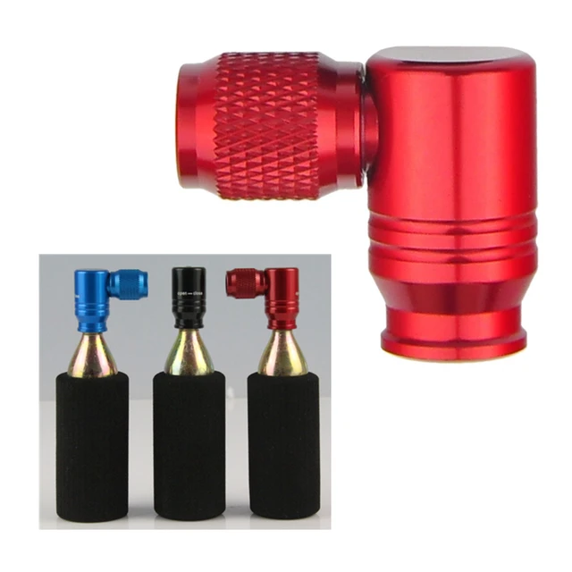 Bicycle Bike Aluminum Mini Air Pump Head CO2 Gas Tank Adapter Tyre Pump