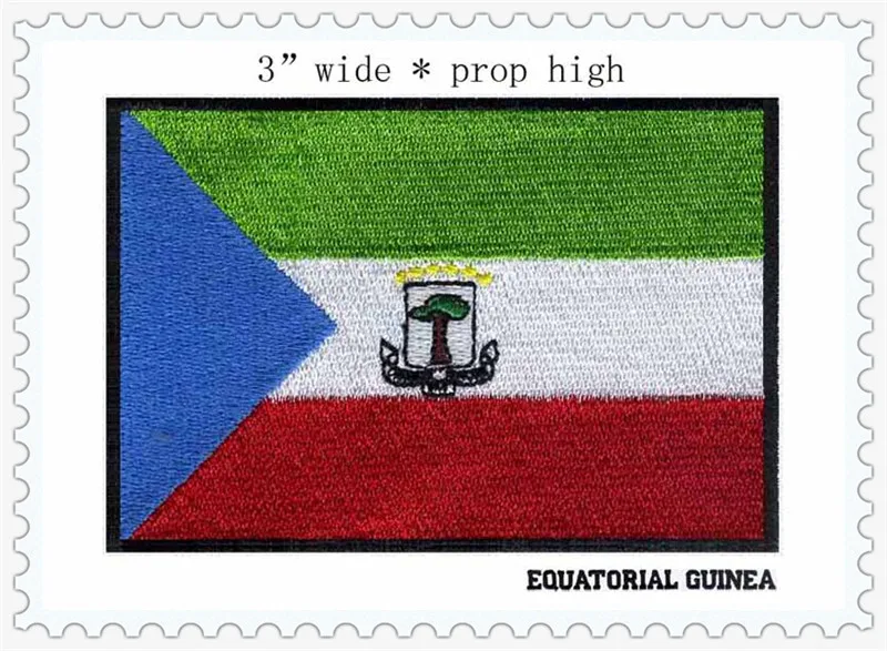 Custom flags made 3" wide embroidered military patches flag of EQUATORIAL GUINEA | Дом и сад