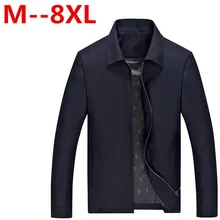 2017 New Winter / Casual Jacket Men’s Cotton Brand Polo Jacket Fashion Men’s Spring Motorcycle Jacket Coat Size 8XL 7XL 6XL 5XL
