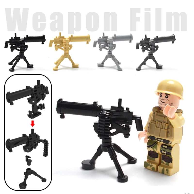 Military Swat Team Guns Weapon Pack Building Blocks City Police Soldiers Figure WW2 LegoINGlys Military Army Builder Series Toys