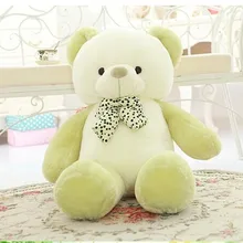 Прекрасный плюшевый медведь игрушка набитый, легкий зеленый плюшевый медведь с бантом подарок на день рождения около 80 см