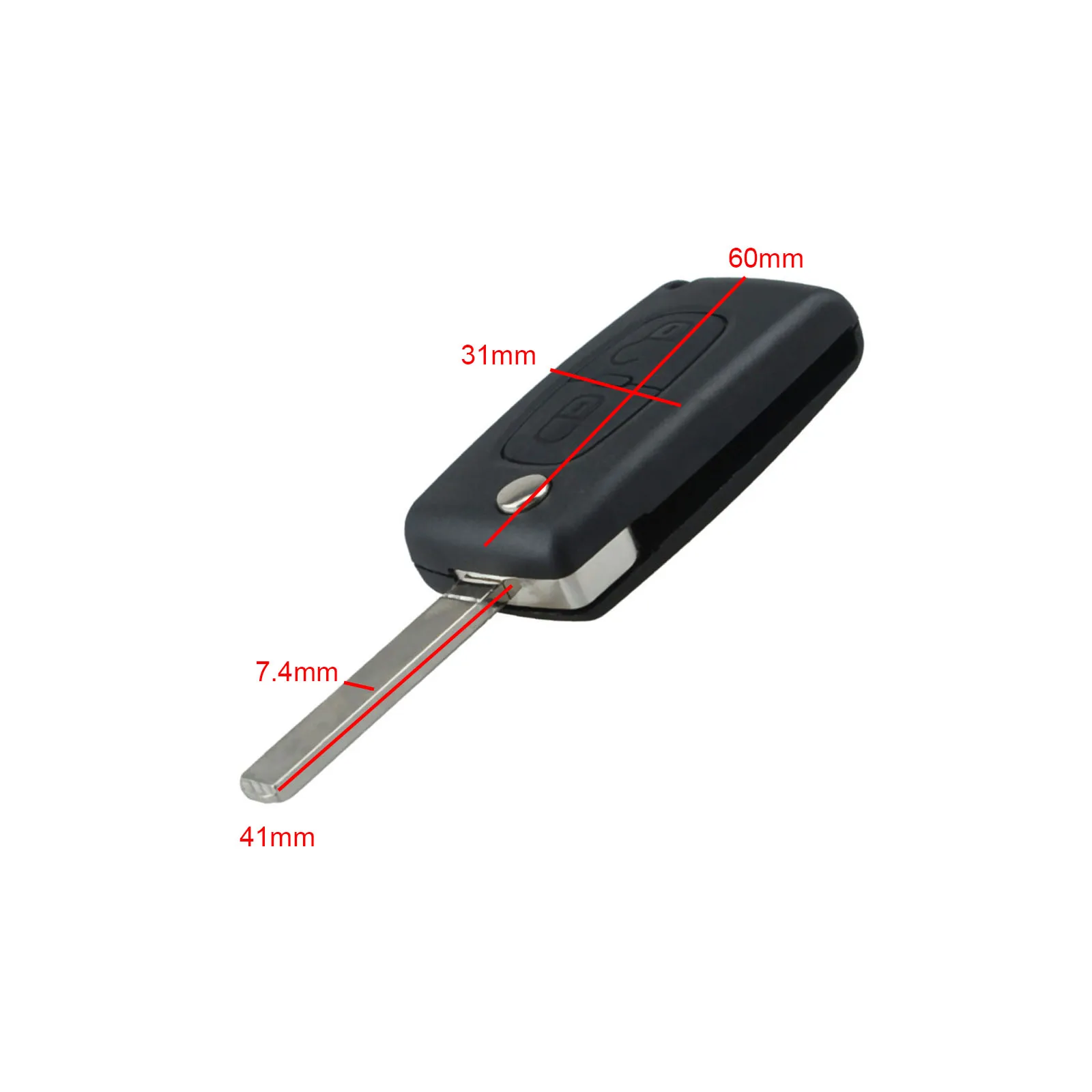 

2 Buttons Auto Flip Folding Remote Car Key Shell Case Cover For Citroen C2 C3 C5 Blank Blade Replacement Key Entry Fob