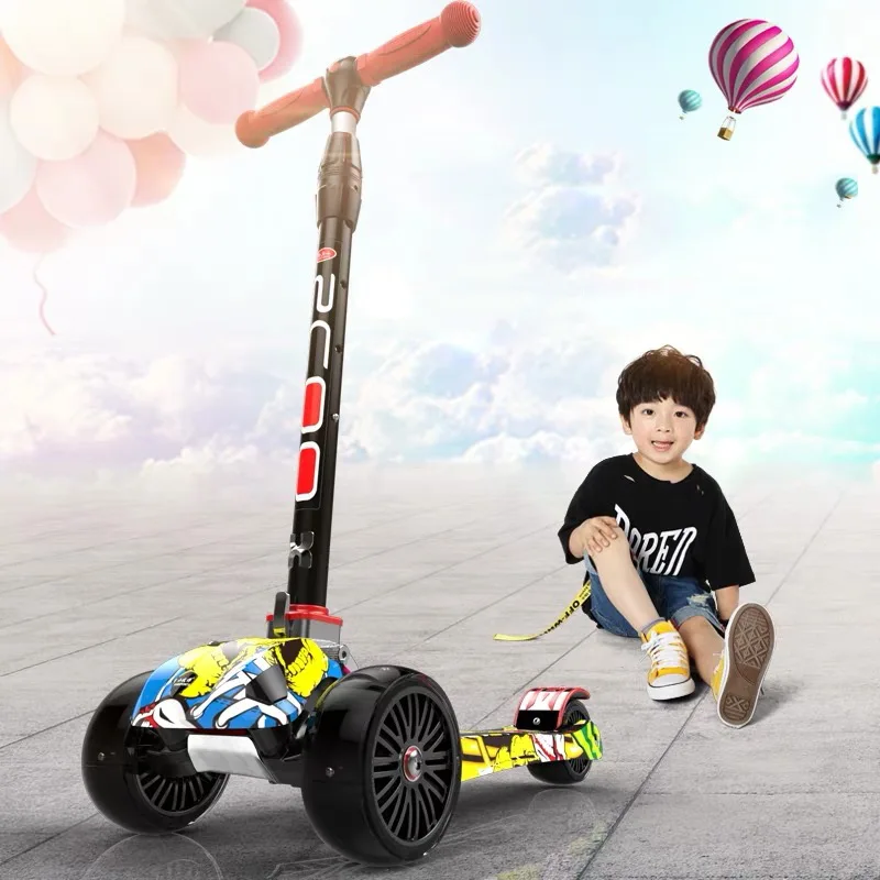 Складной детский скутер, 3 колеса складной детский гироскутер, Детские самокаты для ног
