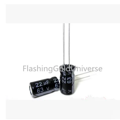 500pcs 22uF 63V Electrolytic Capacitor 6mm X 12mm best quality New origina | Электронные компоненты и