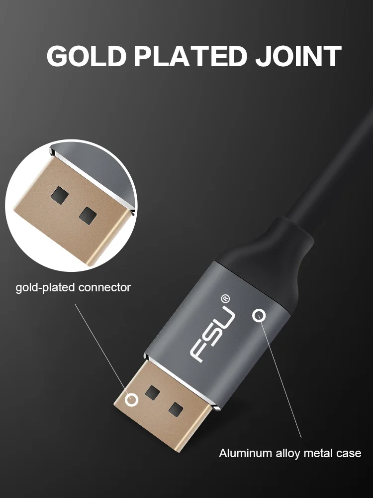 كابل 144Hz موانئ دبي Displayport إلى موانئ دبي محول 1.2 V 4 K 60Hz HD فيديو عرض ميناء كابل ل محمول العارض HDTV 1 M 1.5 M 2 M 3 M 5 M