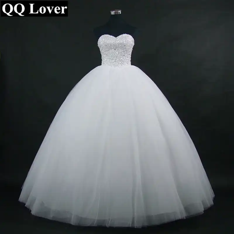 Qq Lover 2019 Super Brillante Vestido De Novia Economico Princesa Vestido De Novia Shining Wedding Dress Vestidos De Novia Baratosvestidos De Boda Aliexpress
