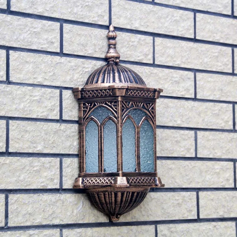 Antique villa gate wall lamp waterproof outdoor garden balcony outdoor