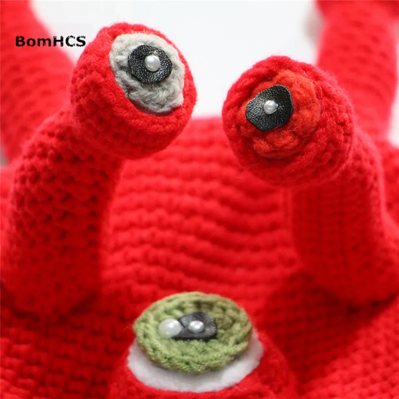 BomHCS Novetly подарок Красный осьминог Beanie ручной работы вязаная шапка Рождество Хэллоуин день рождения для веселья