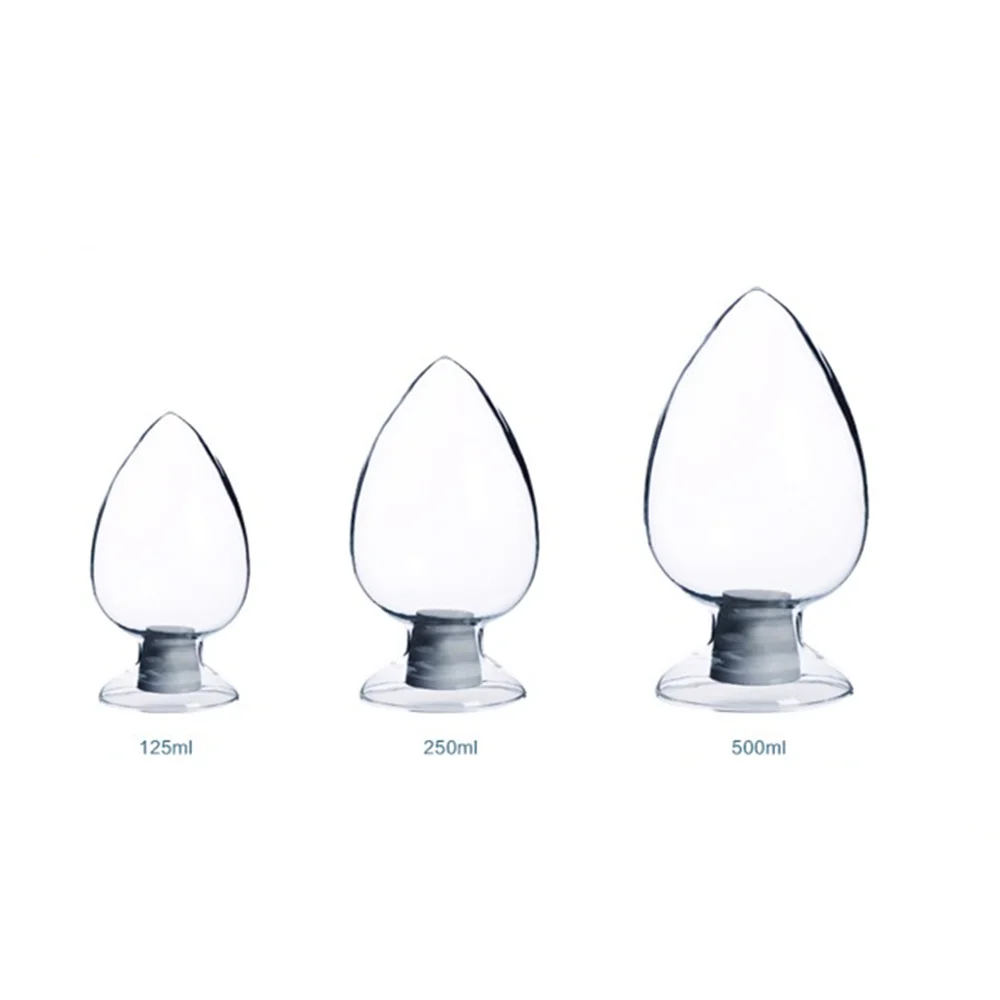 high quality Conical seed bottle glass sample display bottle with stopper lab supplies 125ml 250ml 500ml