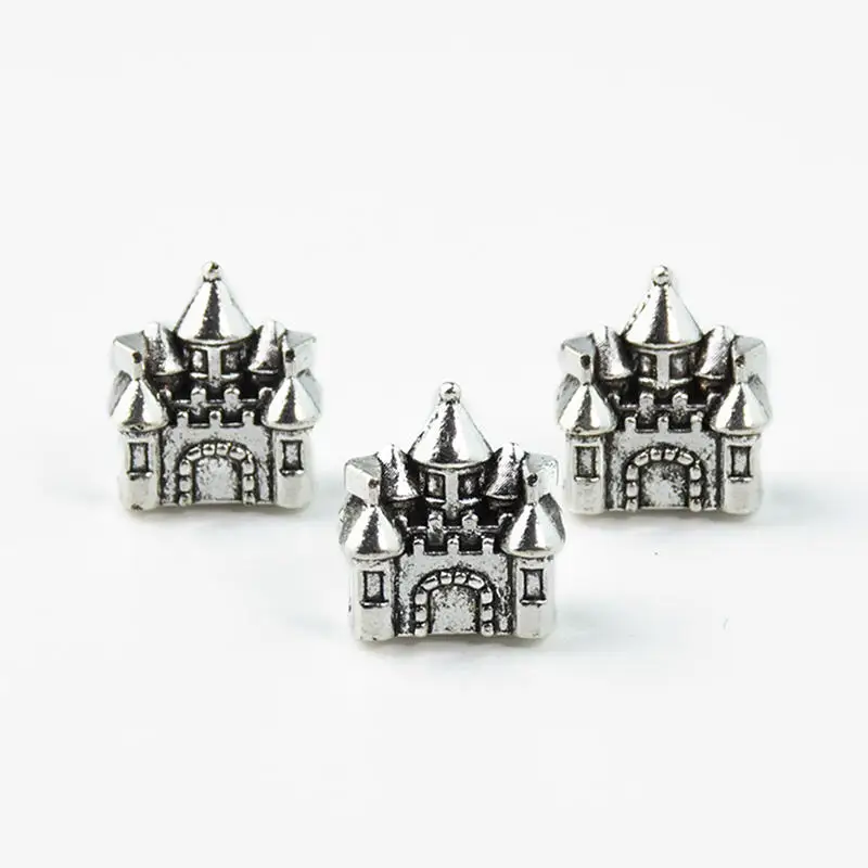 

Factory Direct DIY jewelry beads sliver plated house charm bead charms beads for jewelry makin bracelet beads