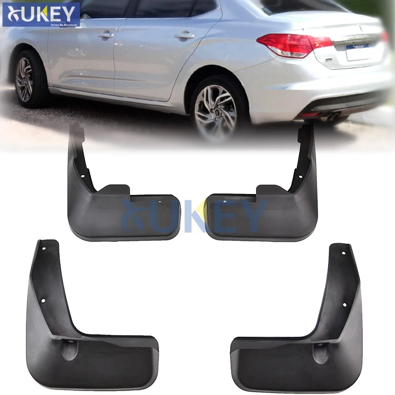 

Set Molded Car Mud Flaps For Citroen C4 L C4L 2013-2017 Sedan Mudflaps Splash Guards Mud Flap Mudguards Fender 2014 2015 2016