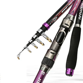

Drop Shipping Carbon 3.6M 2.1M 2.4M 2.7M 3.0M Portable Telescopic Fishing Rod Spinning Fish Hand Fishing Tackle Sea Rod Ocean