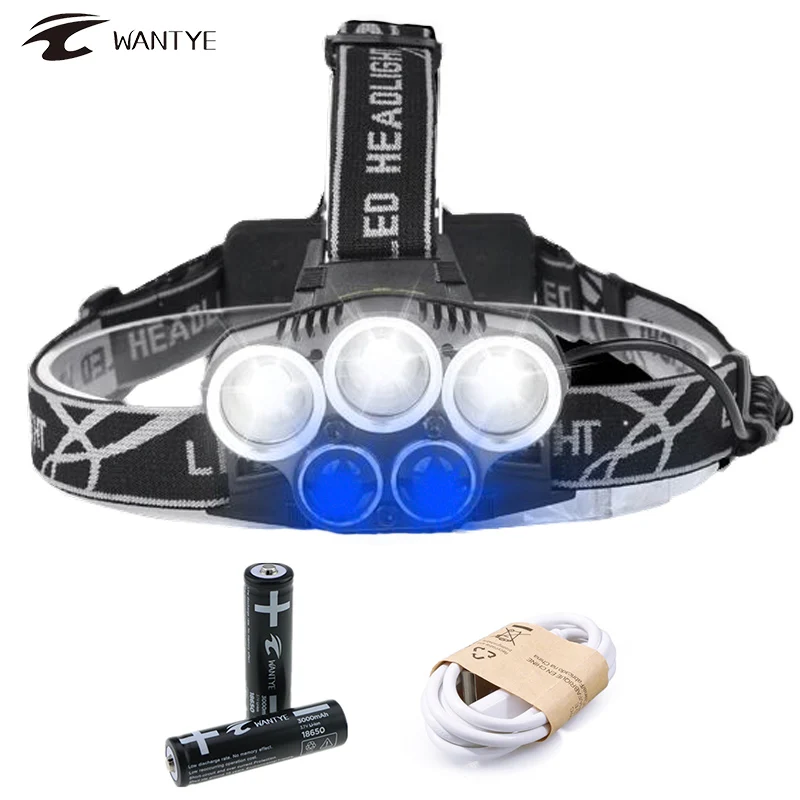 15000 lm USB rechargerable headlight