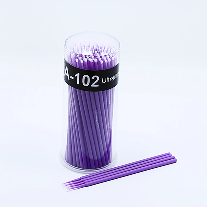 100 шт./бутылка одноразовые микрощётки для наращивания ресниц|eyelash micro brush|micro swabsmicro