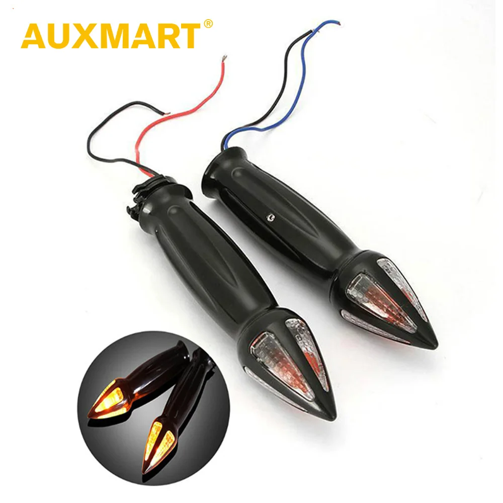 Auxmart 1 "черные мотоциклетные штыри Шипованный руль поворотов универсальный для Honda Suzuki Harley Sportster Dyna Кафе Racer