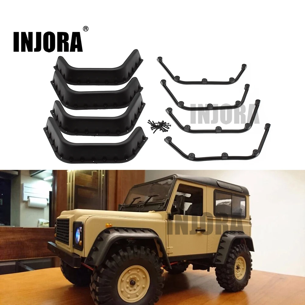 INJORA черный Крыло вспышки для 1:10 RC гусеничный D90 D110 осевой SCX10 части корпуса