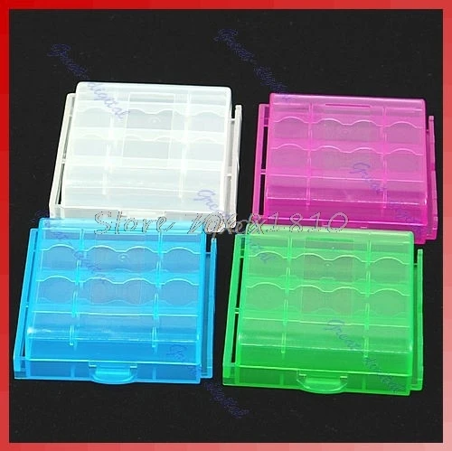 

4 x Hard Plastic Case Holder Storage Box For AA AAA Battery Z17 Drop ship