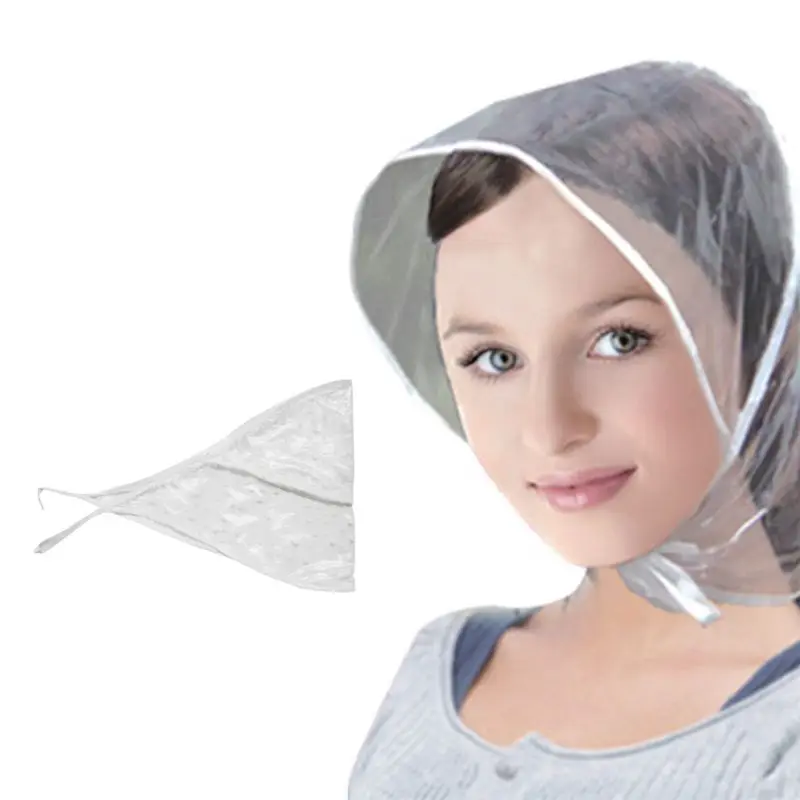 

Creative Unisex Plastic Rain Transparent Visor Hat Foldable Kids Hiking Fishing Waterproof Windproof Hair Protection Bonnet Cap