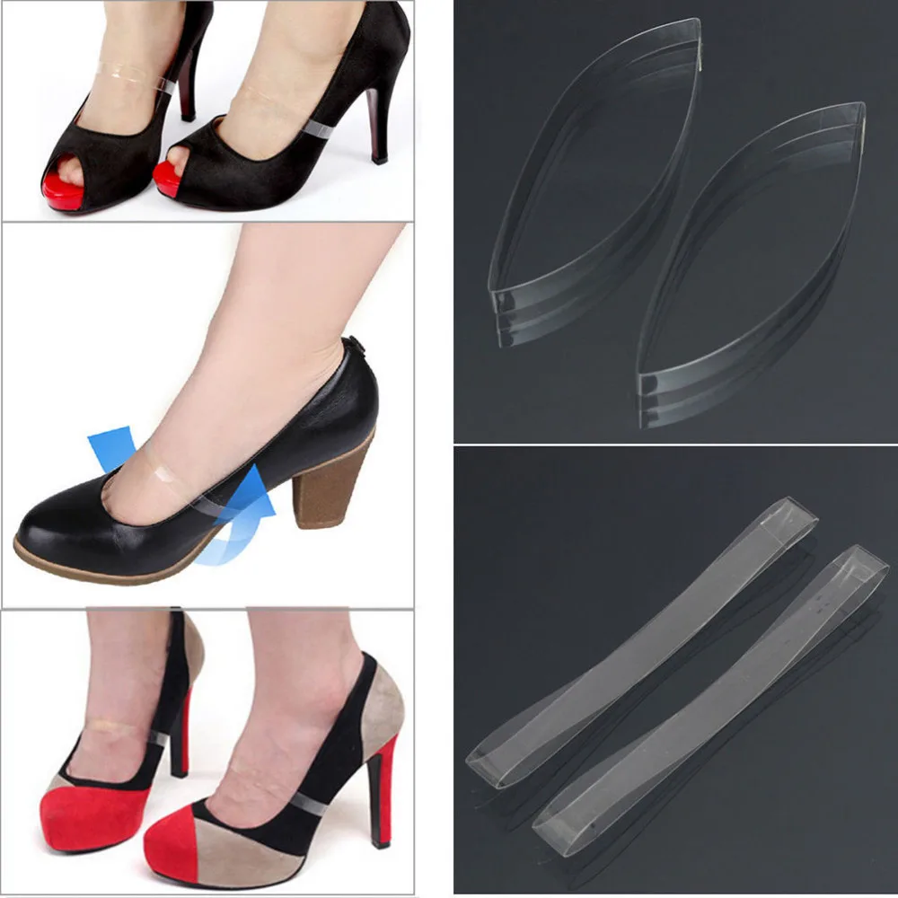 Velishy 1Pair Invisible Elastic Silicone Transparent Shoelaces For High Heel Shoes Clear Shoe Laces Shoelace Straps Shoe