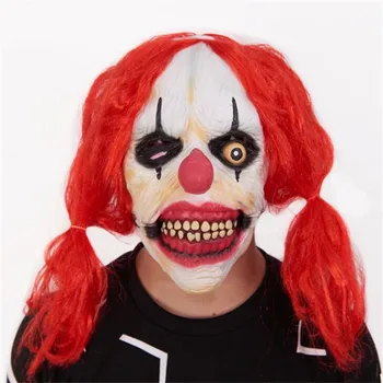 

WYNLZQ Red Big Scorpion Clown Mask Halloween Clown Horror Ghost Funny Latex Hood Masks Cosplay Christmas Party Adults Gifts Men
