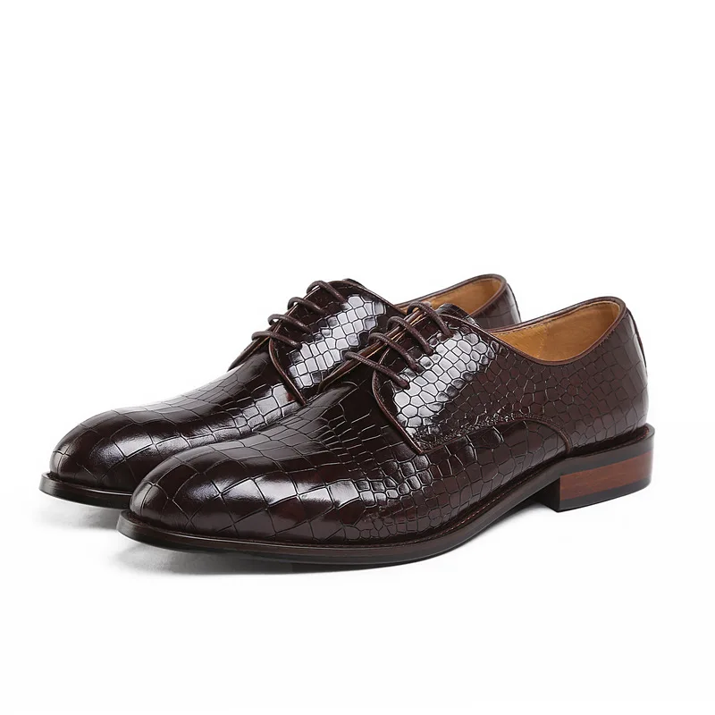 Los Marca Punta Zapatos 1 Vestir Patrón Italiano Genuino Moda Hombres Zuoxiangru Cocodrilo 2 Cuero Boda De La gqHTY5w