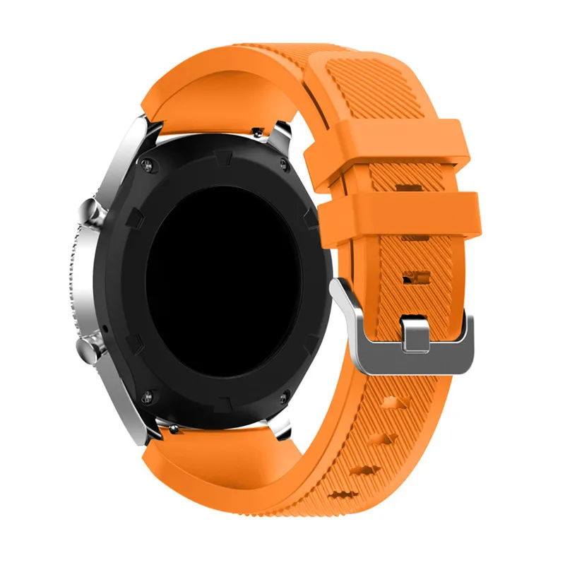 galaxy watch active 2 strap For Galaxy watch 46mm 42mm active 2 40mm 44mm Samsung gear S3 Frontier strap amazfit bip 22mm 20mm - Цвет ремешка: Orange