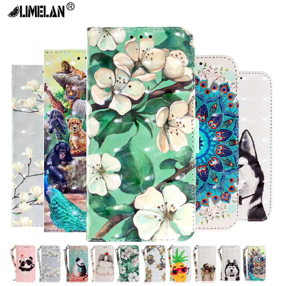 

Limelan Luxury Flip Wallet Case for Huawei P20 Lite Pro Nova 3E 2I Y9 2018 MATE 10 LITE P Smart Honor 10 PU Leather Phone Case