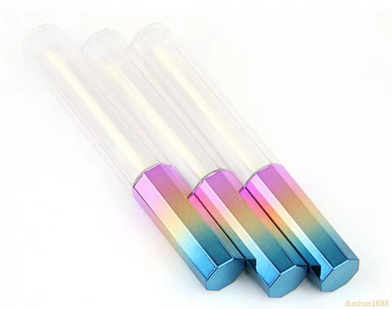 

5ML Elegant Empty Octagonal 3 Color Gradient Lip Gloss Tube Lipgloss Cosmetic Container Liquid Lipstick Storage Bottle#232