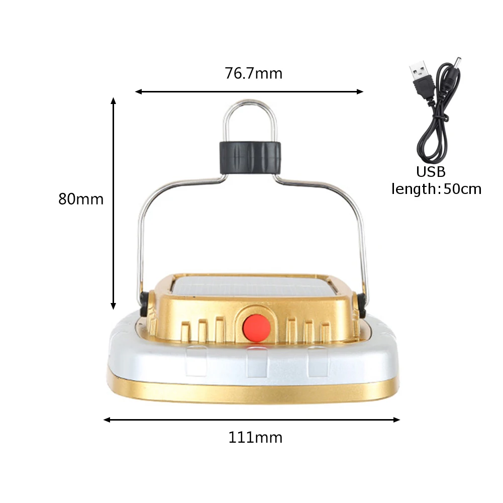 USB Перезаряжаемый Солнечный СВЕТОДИОДНЫЙ светильник для газона, светильник для палатки, светильник для кемпинга