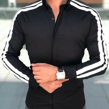 

Hot Sales Men Fashion Luxury Casual Stylish Slim Fit Long Sleeve Dress Shirts