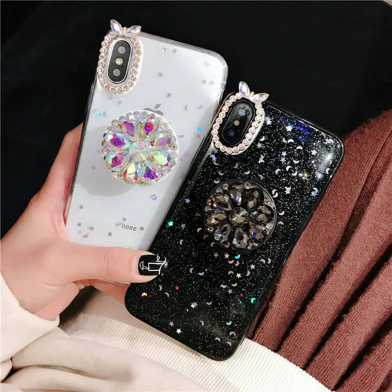 

New Star Epoxy Glitter For Iphone 6 6s 7 8P X Xs Xr Xsmax Epoxy Glitter All Inclusive Drop Protection Case