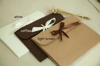 

300pcs 24*18*0.7cm Ribbon Kraft paper Envelope bag Handkerchief Silk scarf packing boxes Envelope gift box YA1028