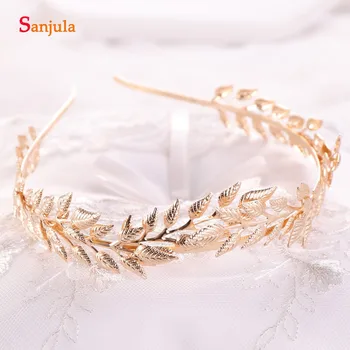 

2019 Bridal Headband Vintage Gold Leaves Evening Party Hairband Wedding Head Accessories Free Shipping T118