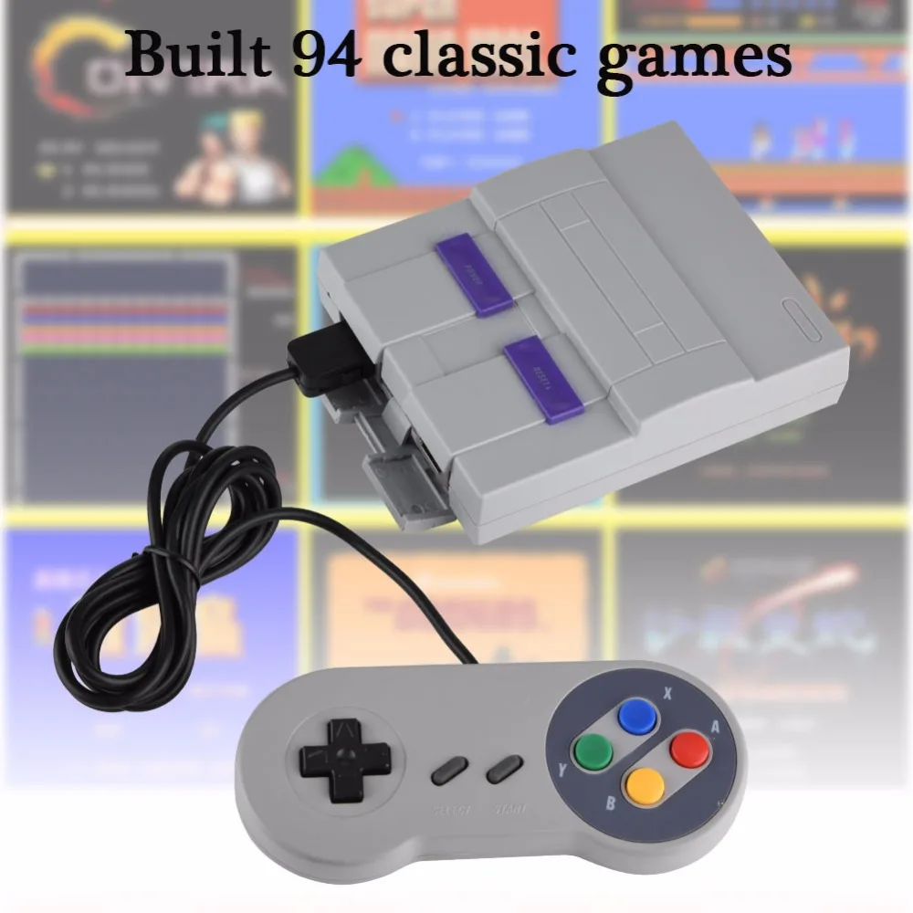 

Super Mini 16 BIT Built-in 94 Games Console System with Gamepad for SFCfor SNES Nintendo Game Games Consoles