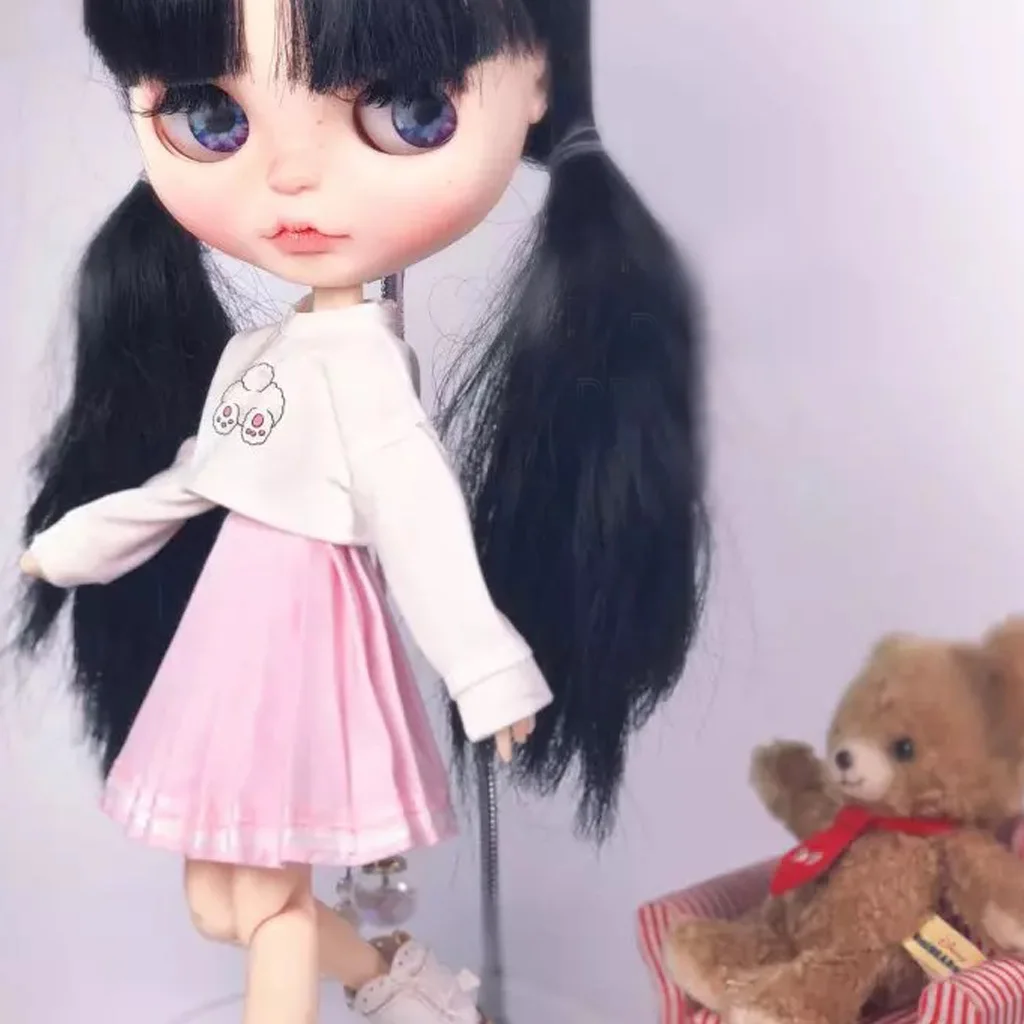 1/6 Doll Lovely Pleated Skirt Clothes for Pullip Azone Licca Costume Clothing Accessory, Girls Pretend Play Toy Gifts