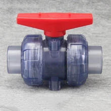 20 мм внутренний диаметр прозрачный ПВХ быстрый шаровой клапан трубы фитинг для орошения сада аквариум