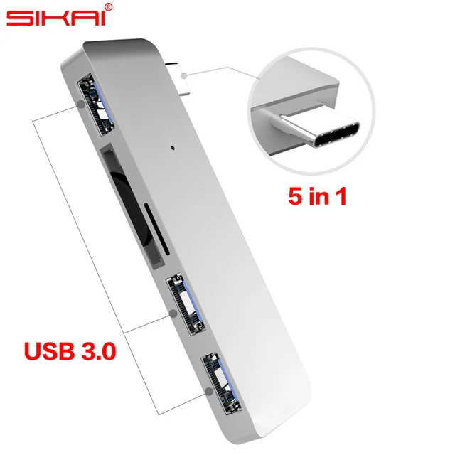 Sikai Usb Type C To Usb 3 0 Multiport Adapter For Macbook 12