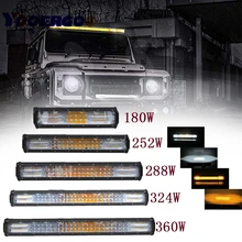 12 “20” 23 “26” 180 w 252 w 288 w 324 w 360 w Conduziu a Luz bar Strobe Âmbar Branco v para UAZ 12 4×4 Trabalho Offroad Truck SUV Faróis Do Trator