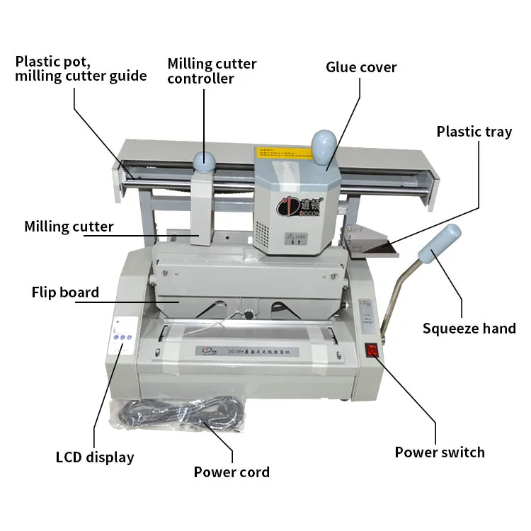 Машина для переплета клея горячего расплава DC-30+ Настольная Расческа для склеивания книг машина для переплета буклетов 110 В/220 В