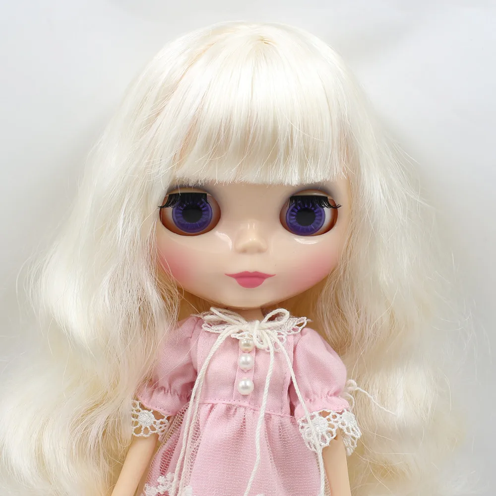 Ледяной DBS Blyth Кукла Рис белый крем волосы с челкой/бахрома сустава тела BL6025 1/6