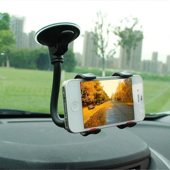 

360 Degree Rotatable Car Phone Holder Automotive Window Windshield Support for Mobile Phone Mount Cradle Flexible Long Arm/Neck