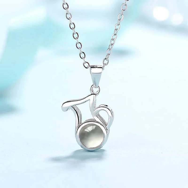 

12 Style Choker Necklace Twelve constellations 925 Silver Women Girl Lady Pendant Fashion Jewelry Aries Taurus Gemini Cancer Leo