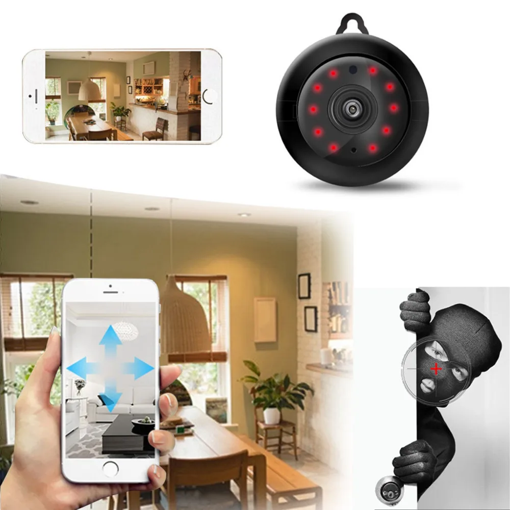 Mini WIFIIP Camera Wireless WiFi HD 720P Hidden Home Security Camera IR Night Vision Mini Camera 40AP22 (15)